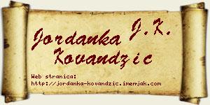 Jordanka Kovandžić vizit kartica